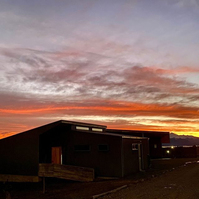The Line Lodge at sunset